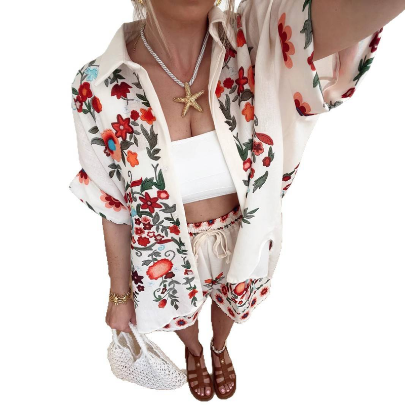 Abbigliamento donna casual, moda, camicia in lino, completo_voghion.com