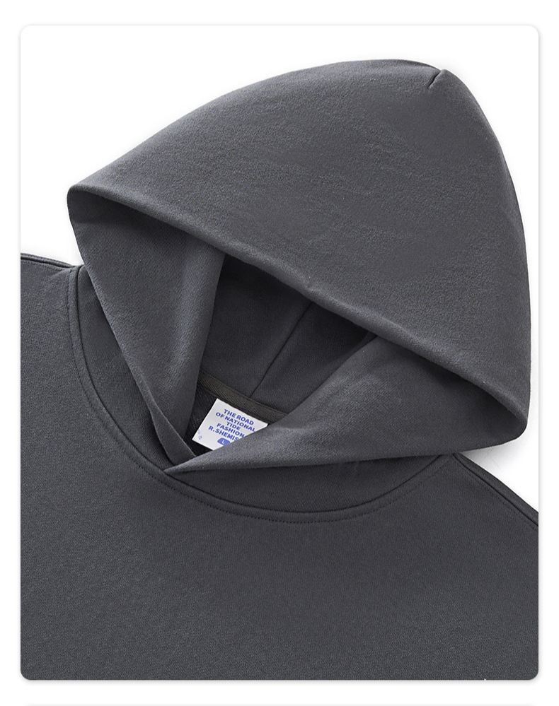 Conjunto de sudadera y pantalón deportivo de felpa de 420 g, ancho y corto, para hombre, con capucha y pantalón informal American Fog_voghion.com