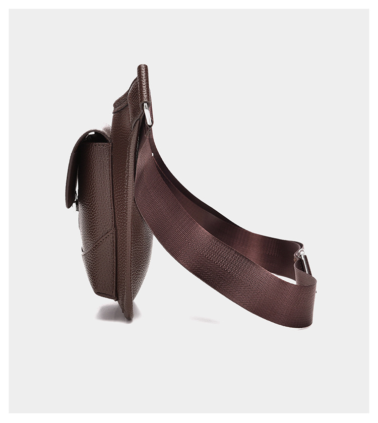 Men's Messenger Bag PU Leather Waterproof Litchi Pattern Shoulder Bag Men's Retro Handbag Small Shoulder Bag Men_voghion.com