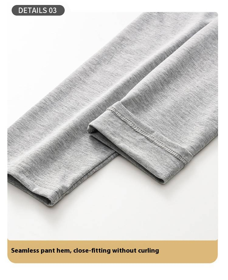 Men's Thermal Underwear Soft Cotton Long Johns Slim Fit Base Layer Comfortable Solid Color Pants For Autumn Winter_voghion.com