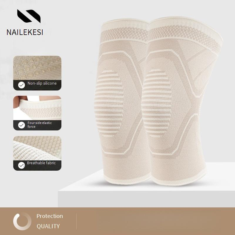 Tutore professionale in silicone per il supporto del ginocchio per donne e uomini - Ginocchiere antiscivolo ad alta elasticità per corsa, basket, salto con la corda_voghion.com