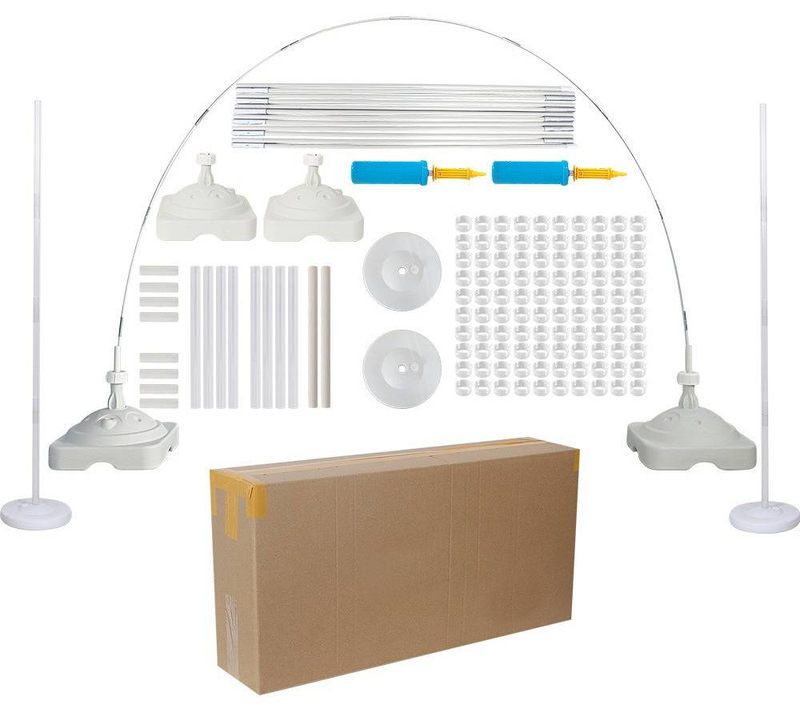 8/10/12-Section Balloon Arch Stand Kit For Wedding Party Decorations, Adjustable Height, Durable Plastic Frame, Easy Assembly_voghion.com