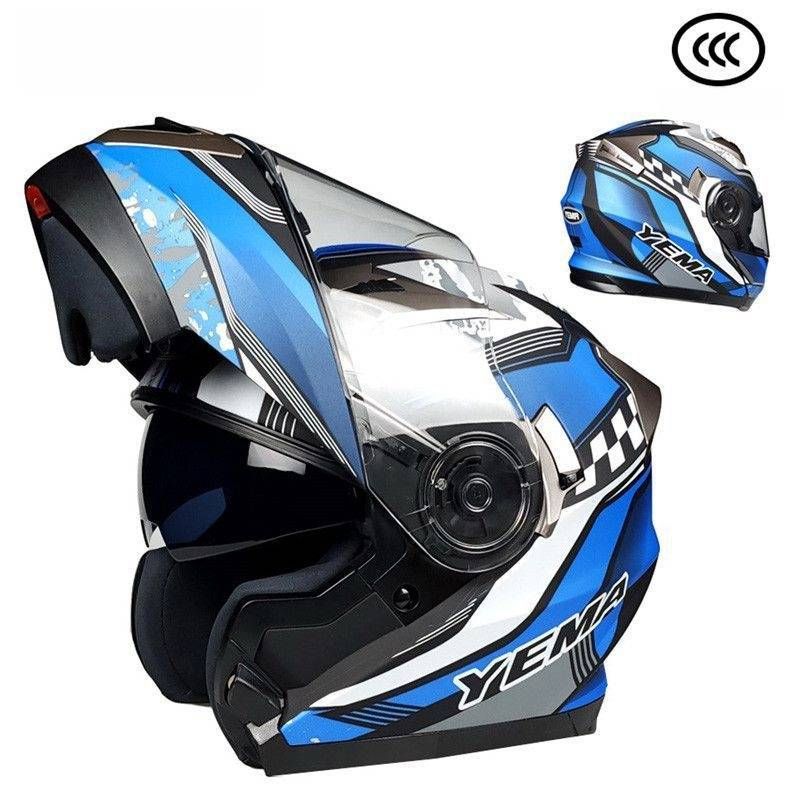 Motorcycle Helmet ABS Full Face Flip Up Helmet With 3C Certification For Men & Women, All-Season Riding, XL/XXL_voghion.com