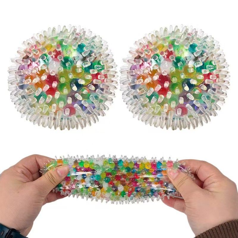 Stress Relief Ball 6.0 Burr Ball Fidget Squeeze Toy, TPR Soft Rubber Grape Squeeze Ball Anti-Anxiety Toy_voghion.com