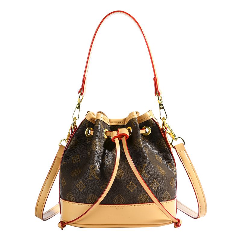 Borsa a secchiello con coulisse leggera e di lusso, alla moda, per donna, tracolla alla moda, stile classico_voghion.com