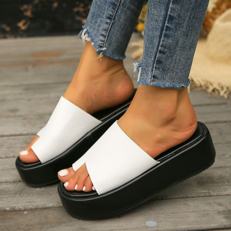 Large Size Thick Sole Women's Slippers New Set Toe Type Sponge Bottom Casual Women's Slippers_voghion.com