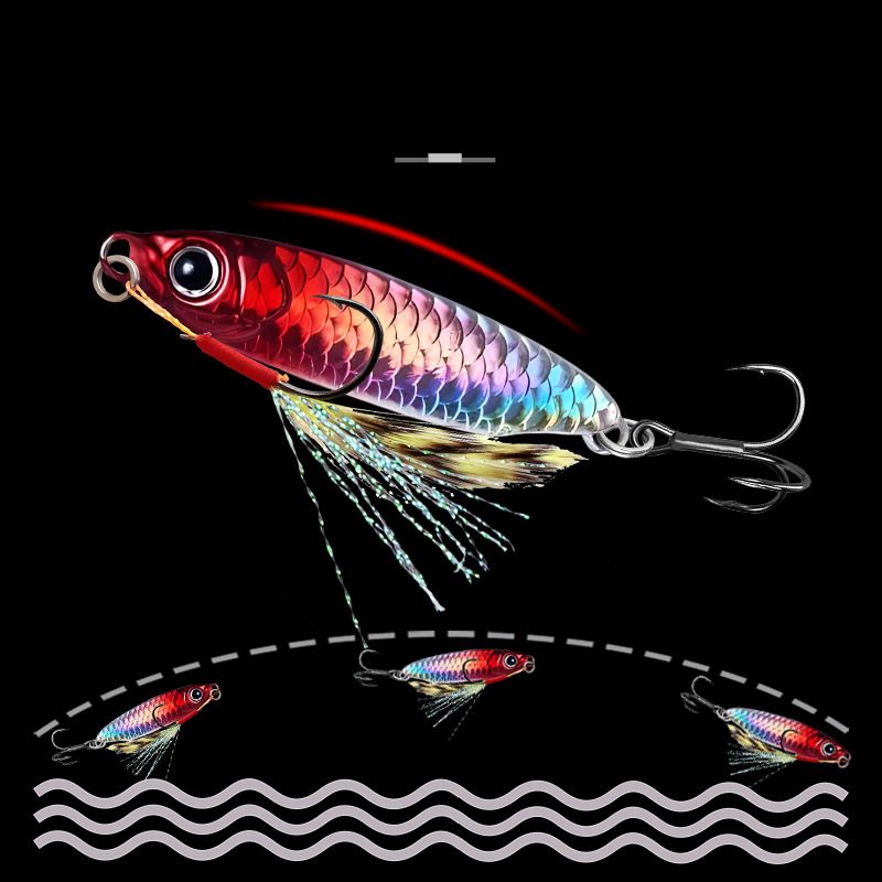 Yan Fish Scale Pattern Long Casting Floating Blue Small Iron Plate Sequin Sea Fishing Swordfish Lure Bait_voghion.com