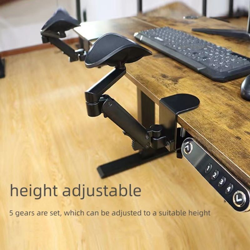 Reposabrazos ergonómico de metal, soporte para muñeca, para ordenador, hogar, oficina, ratón, escritorio, alfombrilla de ratón ajustable, soporte para reposabrazos, consola_voghion.com