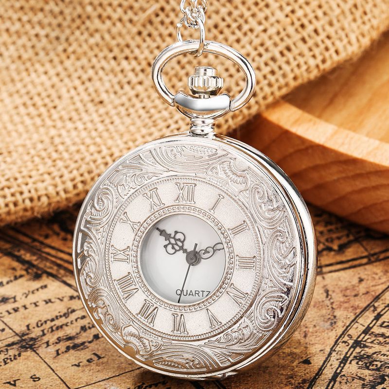 Vintage Pocket Watch Three-dimensional Relief Double Display Quartz Watch Men And Women Couples Decorated Pointer Necklace Watch_voghion.com