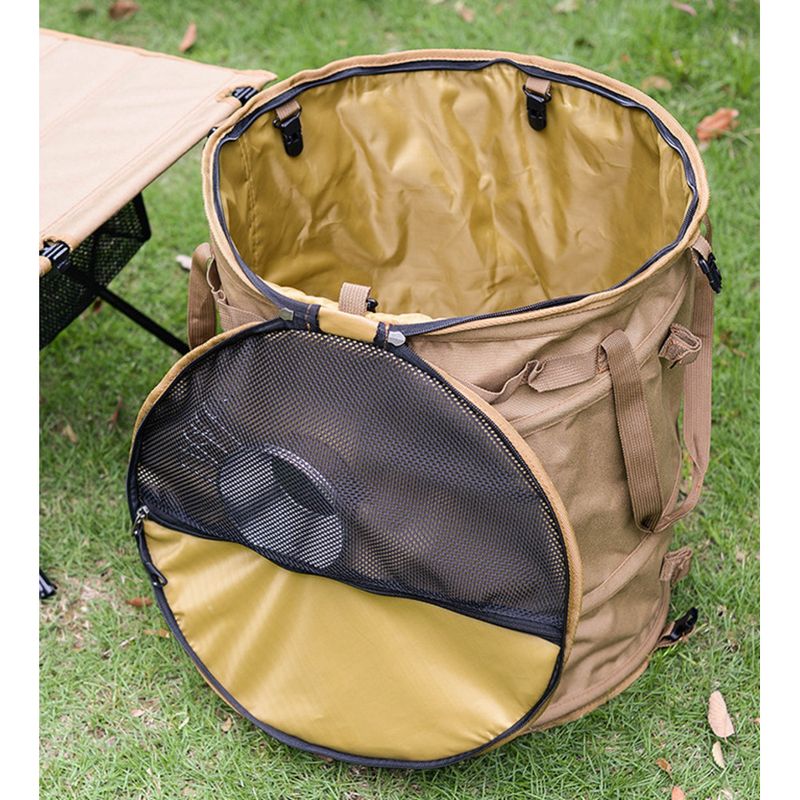 Outdoor camping, folding trash can, picnic, portable miscellaneous items, dirty clothes basket, multifunctional spring_voghion.com