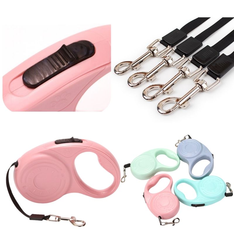 Guinzaglio automatico per cani da trekking all'aperto da 3 m e 5 m, corda retrattile, cani di piccola e media taglia, accessori per chihuahua e bulldog, di PawParty Store_voghion.com