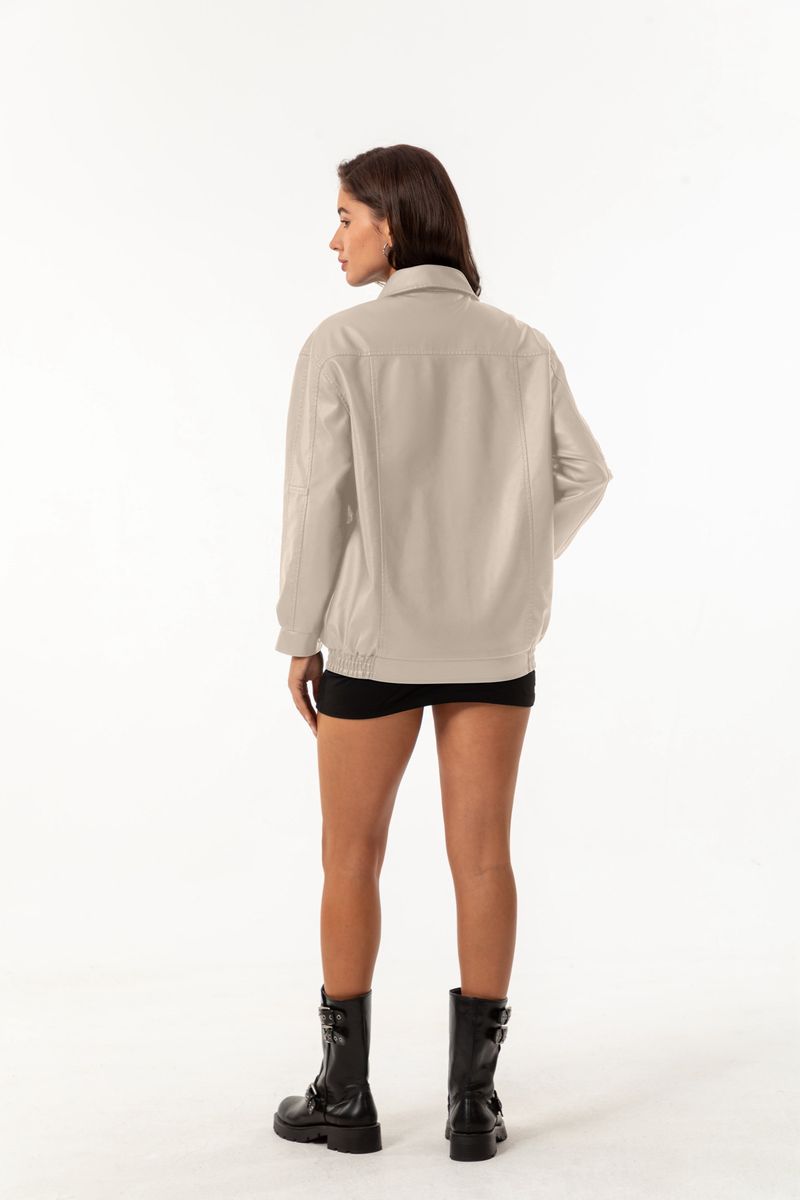 Giacca in pelle larga di tendenza moda 2024 per donna OVERSIZE Cappotto da donna a maniche lunghe con colletto rovesciato primavera autunno_voghion.com