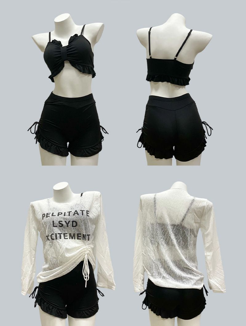Maillot de bain deux pièces pour femme, style conservateur, idéal pour les vacances dans les sources chaudes._voghion.com