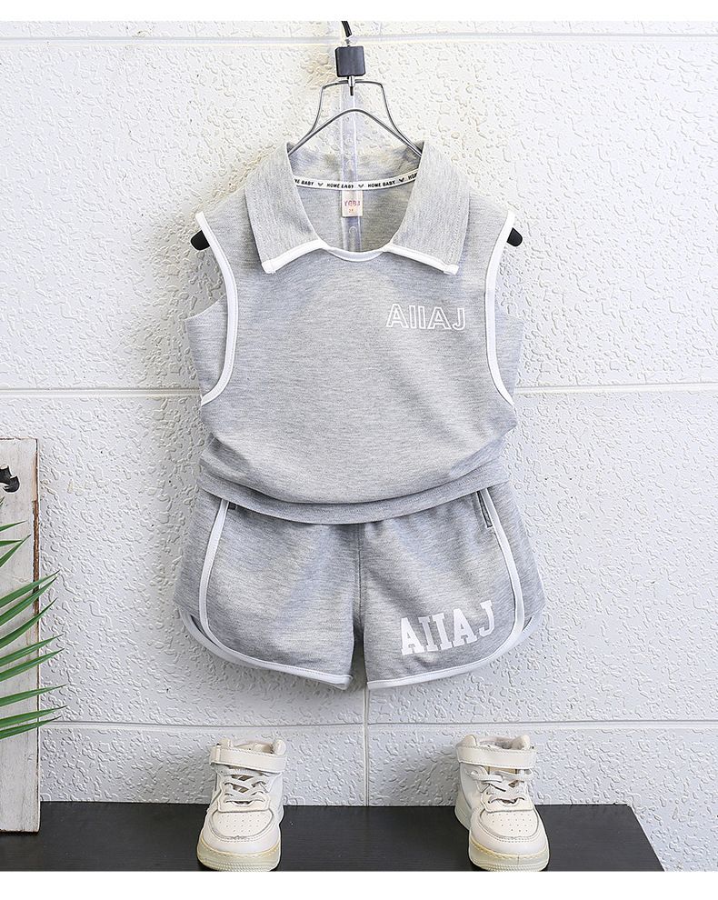 Boys Summer Clothes 2025 New 3 Baby Summer Sleeveless Lapel Vest Suit 7 Children's Clothes Baby Cool Clothes_voghion.com