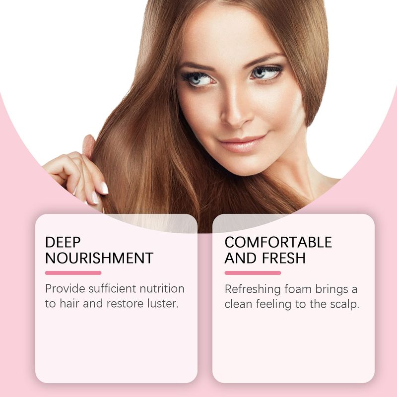 Anti-Haarausfall-Shampoo, Ölkontrolle, fördert Wachstum, Glanz, seidig, nährend, repariert Kopfhautschäden, Spliss, Glanz, glättendes Shampoo_voghion.com