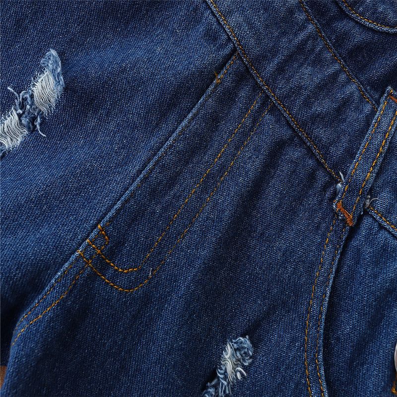 SAMGAMI BABY barneklær på tvers av grenser, jenteklær, matchende overalls, europeiske og amerikanske barnebukser med dobbelt lag, denim og blusset bukse_voghion.com