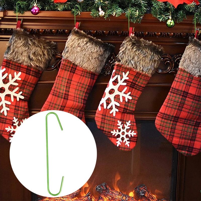 Crochets de suspension pour décorations de sapin de Noël en acier inoxydable, support pour boules de Noël, décorations pour Noël et le Nouvel An_voghion.com