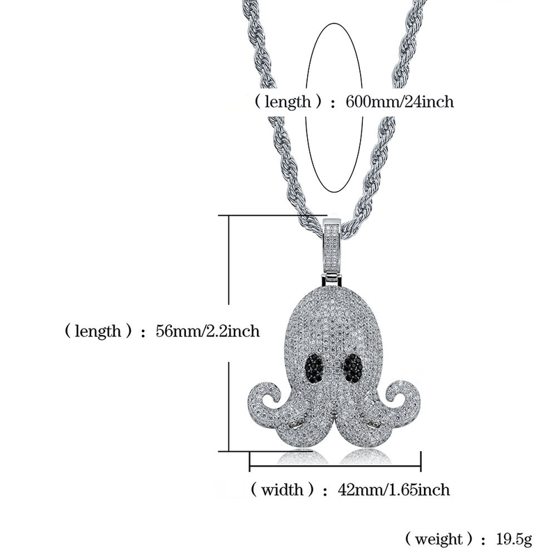 Full Diamond Letter Hip Hop Pendant Copper Inlaid Zircon Trendy Men And Women Accessories_voghion.com