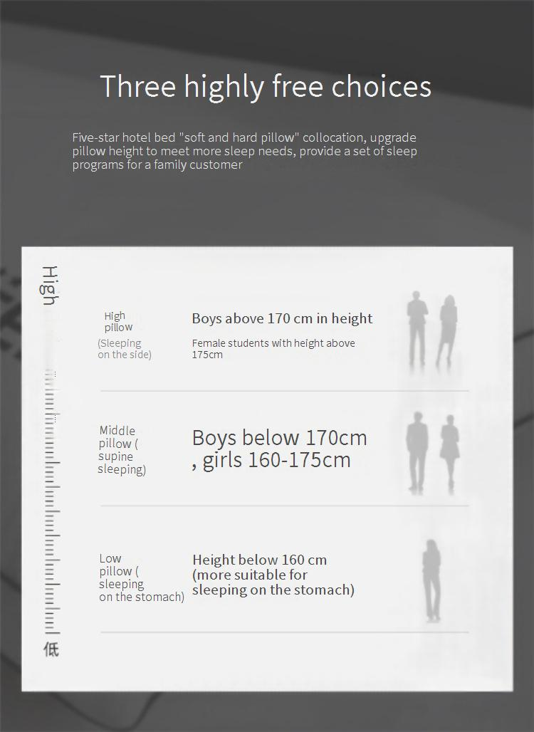 5-Star Hotel Cotton Pillow For Neck Support - 3-Level Adjustable Height, Orthopedic Design_voghion.com