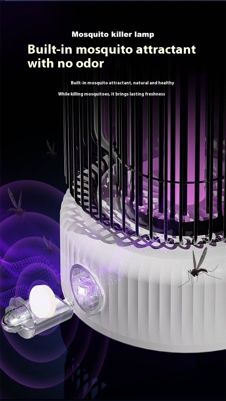 Electric Mosquito Killer - USB Rechargeable Indoor/Outdoor Zapper With UV Light & Photocatalyst_voghion.com
