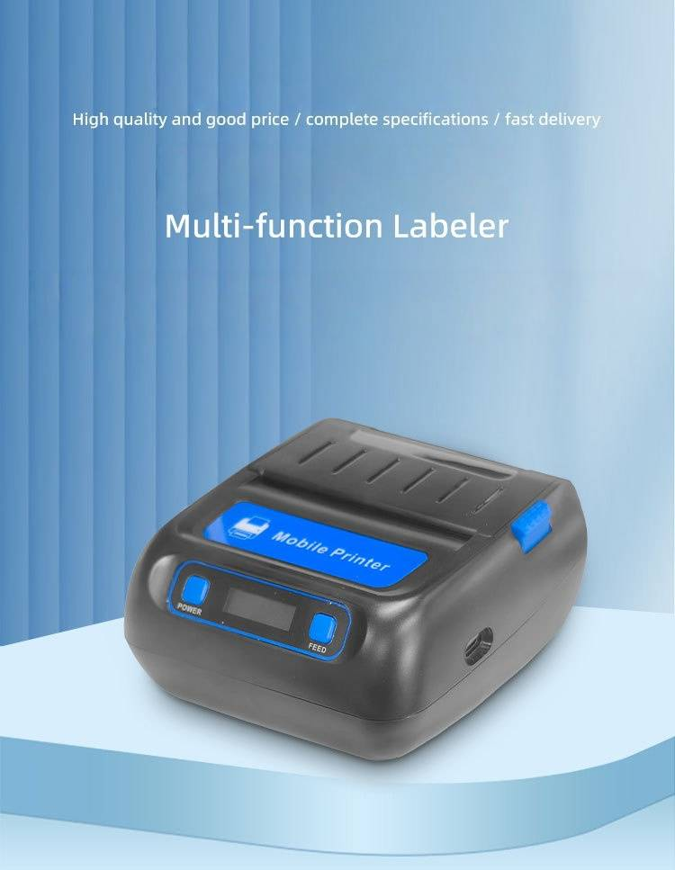 Portable 80mm Thermal Label Printer For Shipping & Receipts - Bluetooth Mini Printer - Compact & Rechargeable (MP-805)_voghion.com