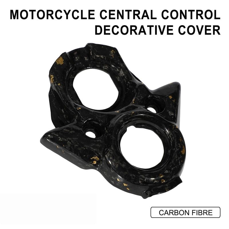 Mittelkonsolenabdeckung aus Kohlefaser für elektrische Offroad-Motorräder – leichtes und stilvolles Upgrade (Schwarzgold/Schwarzviolett, 15 x 15 x 6 cm)_voghion.com