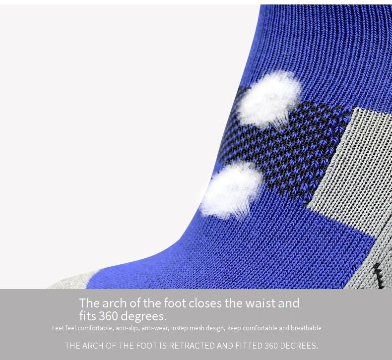 Fußballsocken für Jugendliche, hochkniehoch, atmungsaktiv, Trainingssocken für Jungen, Mädchen, Unisex, Baumwollmischung, rutschfest, gepolstert_voghion.com