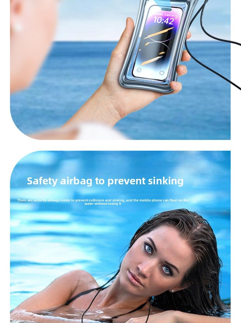 Wasserdichte Handytasche mit schwimmendem Touchscreen-Airbag, Schwimmen, Rafting, 70 % Rabatt auf gradversiegelte Tauchtasche für Fahrer_voghion.com