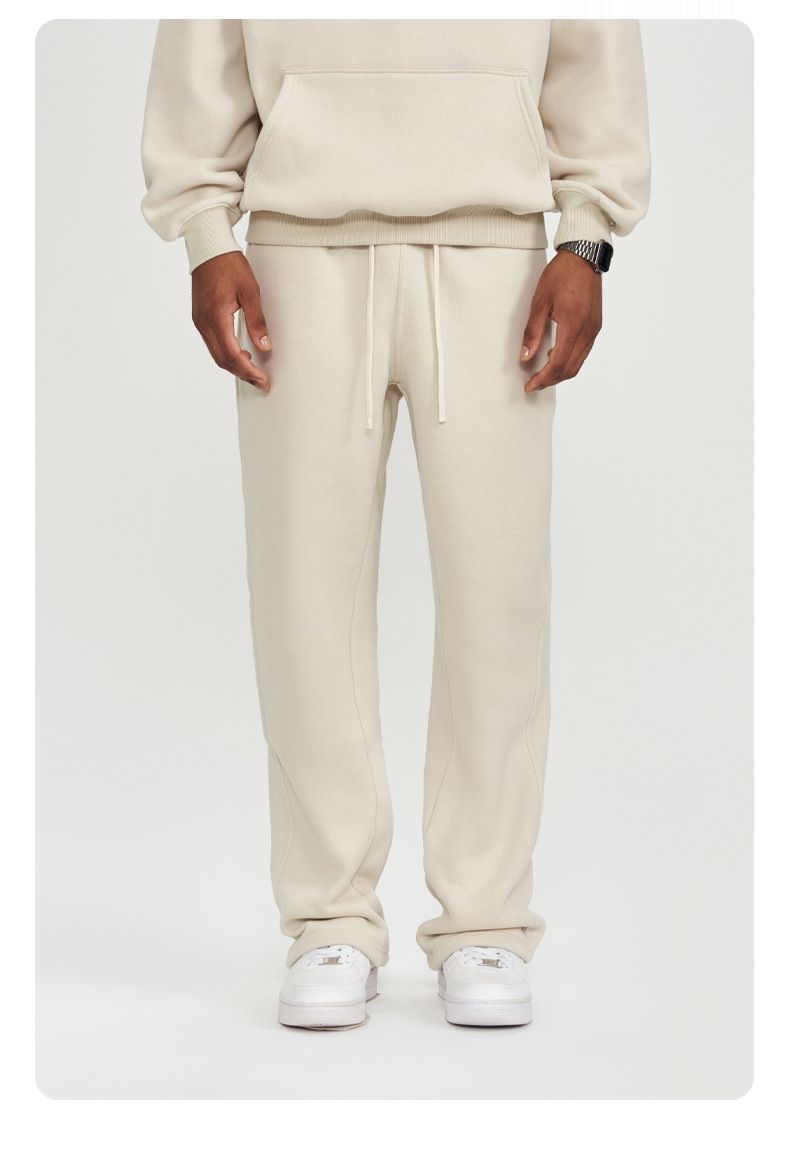 Completo da uomo con felpa con cappuccio e pantaloni da jogging in pile - Morbido misto cotone, caldo e accogliente, vestibilità comoda, stile casual da strada (diversi colori e stili)_voghion.com