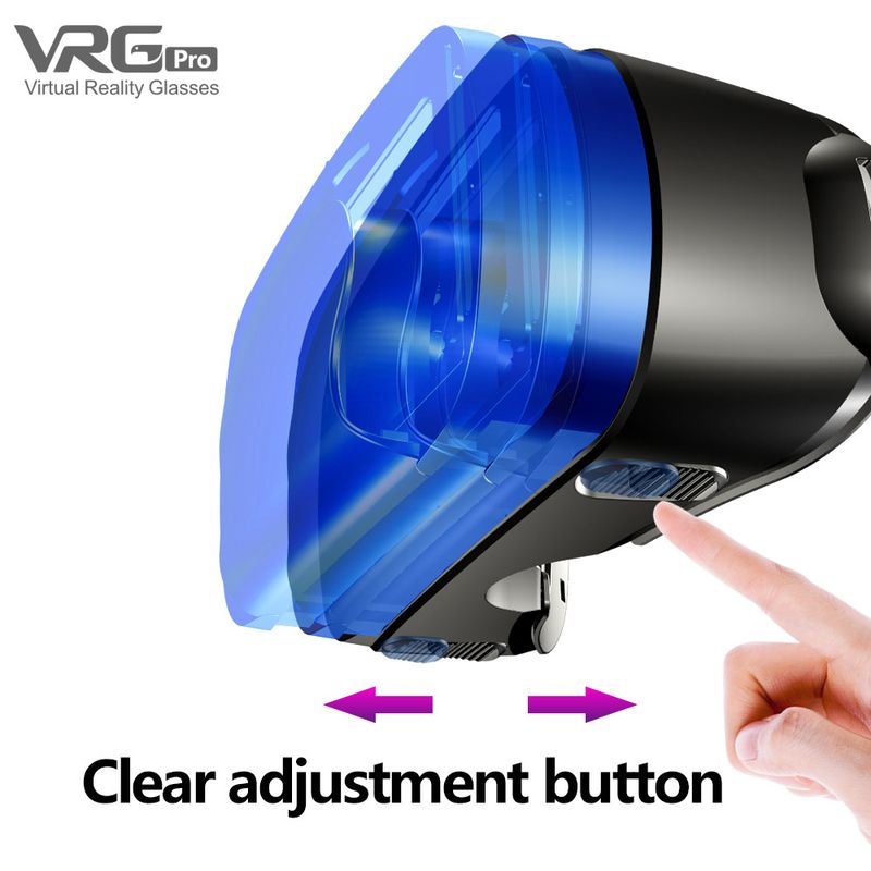 VRG Pro VR-Brille Virtual Reality Headset-Geräte Viar 3D-Helmbrillenlinsen Smart für Smartphone-Handy-Spiel_voghion.com