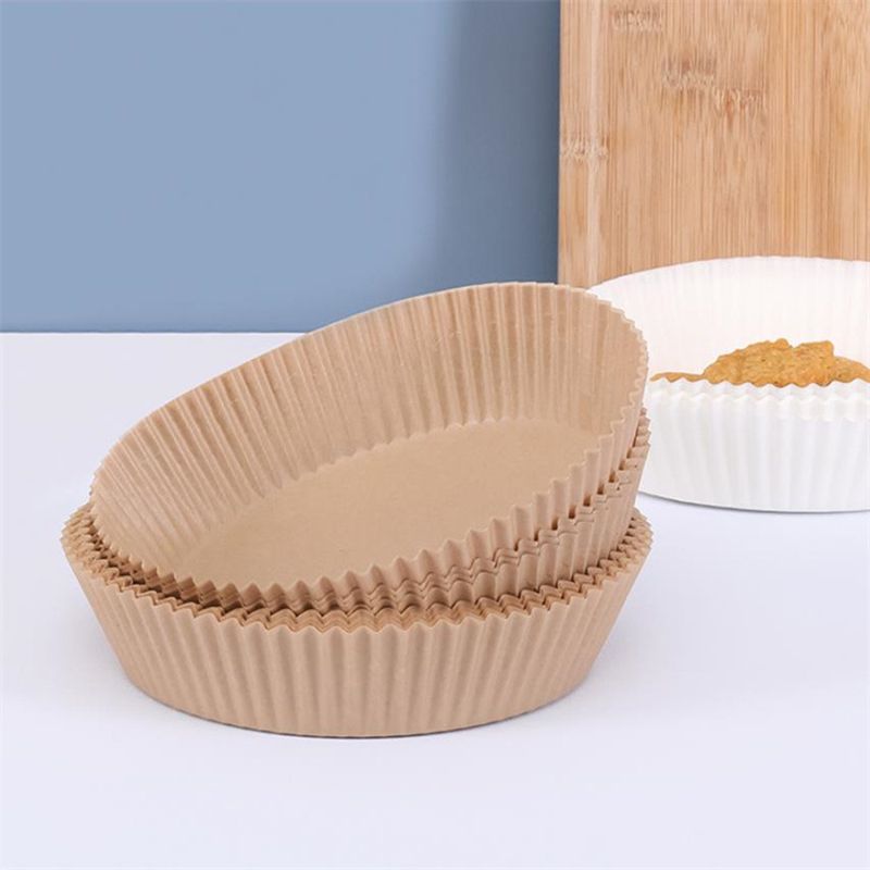 50/100Pcs Air Fryer Disposable Paper Non-Stick Airfryer Baking Papers Round Air-Fryer Paper Liners Paper Kitchen Accessories_voghion.com