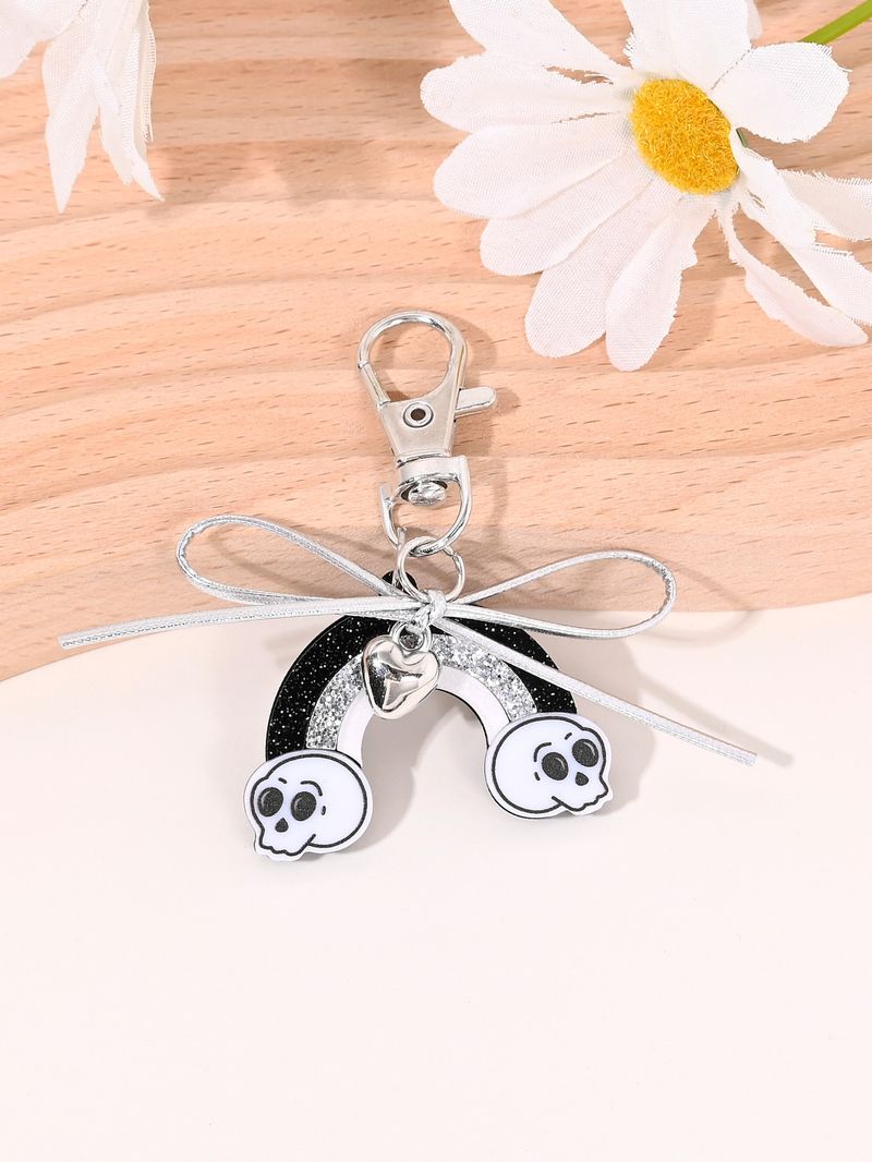 Schädel Regenbogen Kirsche Schlüsselanhänger Neue Acryl Rucksack Reißverschluss Auto Schlüsselanhänger_voghion.com