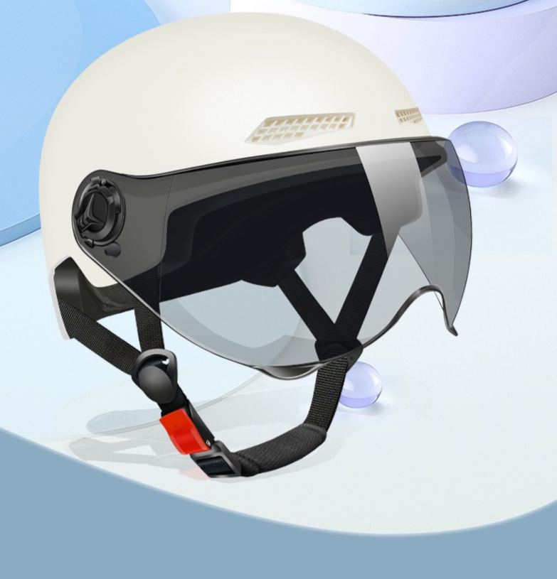 3C-zertifiziertes Elektrofahrzeug für Männer und Frauen, ABS-Halbhelm, Sonnenschutz, Anti-Ultraviolett-Reitsicherheitshut, Sommer_voghion.com