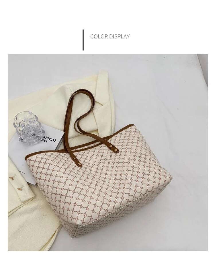 New Advanced and Fashionable Hundred Pai Hand Carrying Bag Popular Women's Shoulder Bag High Capacity Tote Bag_voghion.com