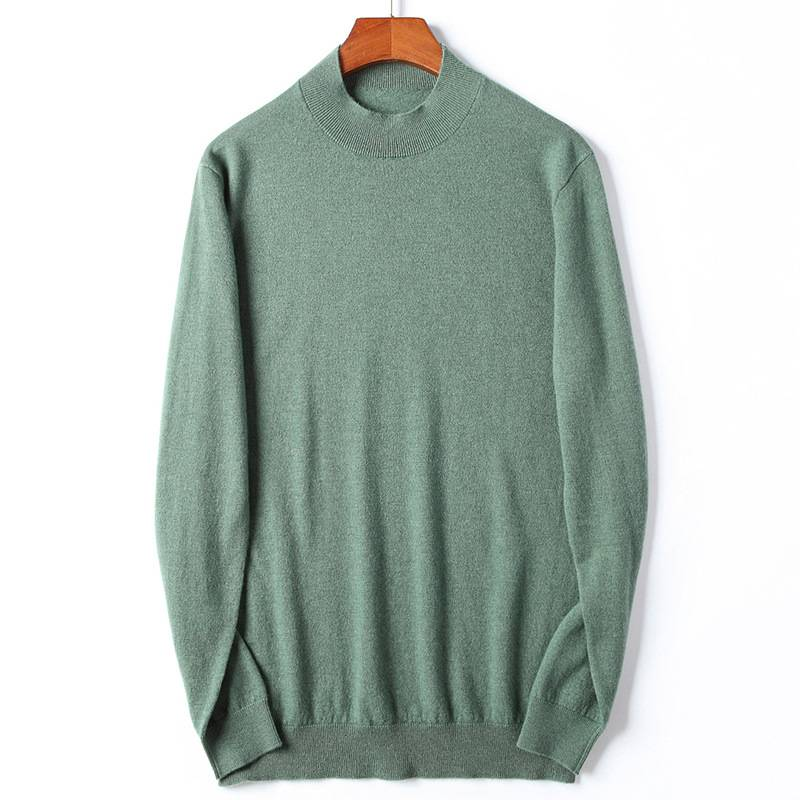 Herrenbekleidung Wollpullover 100% reine Wolle dünner Herrenpullover mit mittlerem Halsausschnitt aus reiner Wolle innen Merino_voghion.com