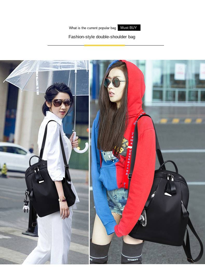VINEY Backpack 2025 Summer New Large Capacity Oxford Cloth Backpack Women's Bag Ins Fashion Schoolbag_voghion.com