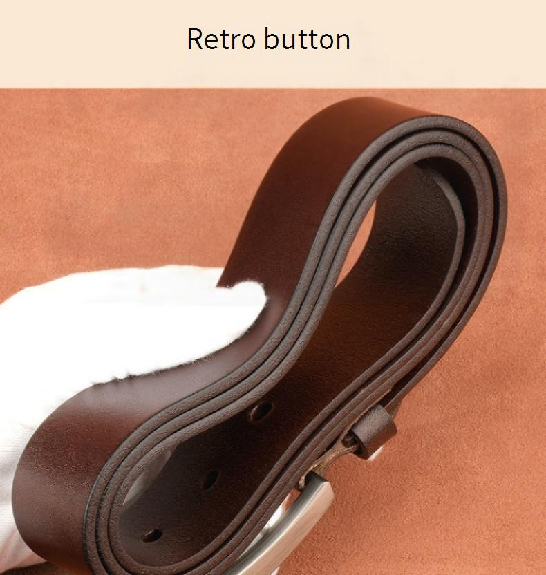 Herrengürtel Retro-Gürtel mit Dornschließe, modischer Herrengürtel für Business und Freizeit, Anzughose, Jeans, Netz, Promi-Stil_voghion.com