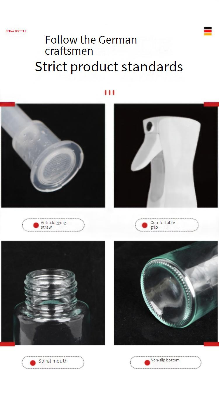 Premium Glass Oil Spray Bottle For Kitchen - Pressurized Olive Oil Dispenser With Adjustable Nozzle (500ml BPA-Free Transparent Design)_voghion.com