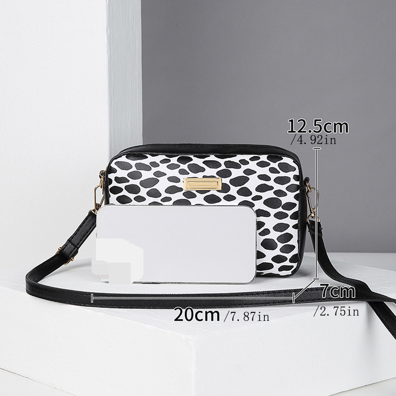 Retro-Trend Leopardenmuster Damentaschen Paillettenverzierte Damen-Umhängetasche_voghion.com