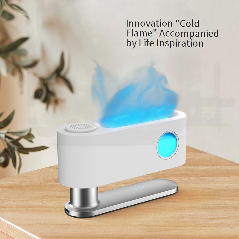 Flame Aroma Humidifier - USB-Luftbefeuchter für den Schreibtisch mit Diffusor für ätherische Öle, 500 ml großes Fassungsvermögen, ultraleise 36 dB, automatische Abschaltung_voghion.com