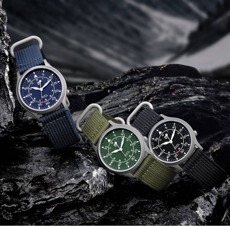BERNY Titanium Watches For Men Unisex Military Sport Nylon Strap Luminous Analog Quartz Field Watch 5ATM Waterproof Army Tactical Casual Wristwatch_voghion.com