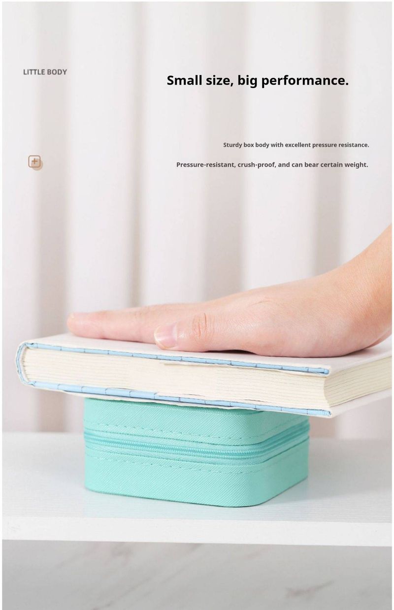 Elegante Schmuckschatulle aus PU-Leder mit Deckel – Kompakter Organizer für Ohrringe, Halsketten und Ringe (mehrlagige Aufbewahrung, 9,5 x 9,5 x 4,7 cm, mehrere Farben)_voghion.com