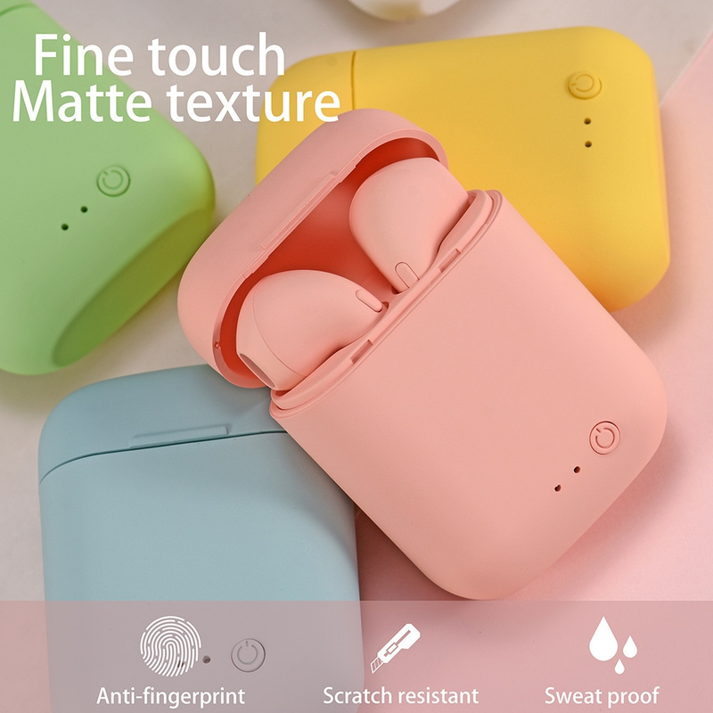 Cuffie wireless i12 TWS auricolari stereo con cancellazione del rumore Bluetooth cuffie sportive impermeabili per musica_voghion.com
