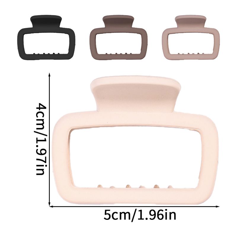 Sevimli Minimalist Küçük İçi Boş Kare Pençe Tokası - İnce Saçlar İçin Kore Tarzı Yüksek At Kuyruğu Tokası - Başın Arkası Topuz Aksesuarı_voghion.com
