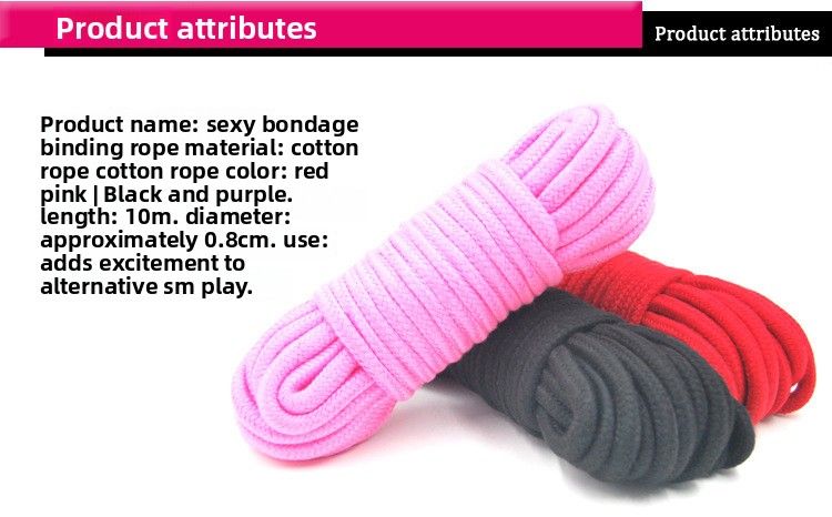 SM Sex Props SM Corda di cotone in bundle 10m 20m Corda in bundle per sesso Prodotti per adulti Giocattoli sessuali alternativi_voghion.com