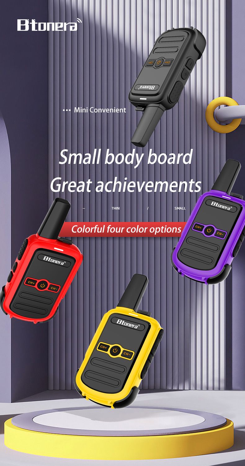 Walkie-talkie Mi Btonera BT-310, radio portátil bidireccional PMR FRS, comunicador de largo alcance para niños, ideal para hoteles._voghion.com