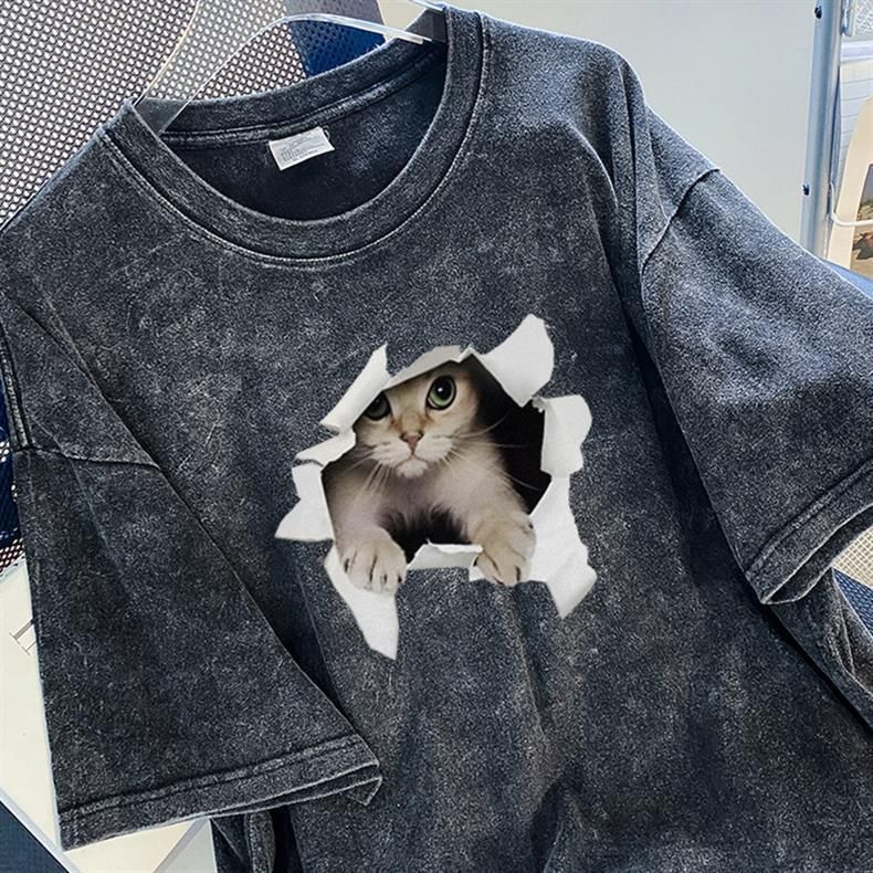 Maglietta a maniche corte in cotone da donna per l'estate, taglie forti, sorella grassa, 200 libbre, top alla moda_voghion.com