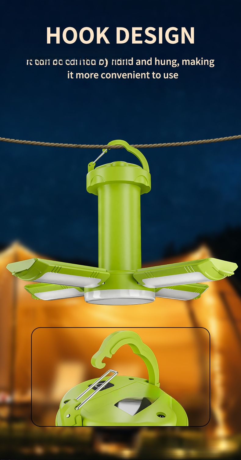 New LED Digital Display With Output Outdoor Foldable Hanging Camping Tent Light_voghion.com