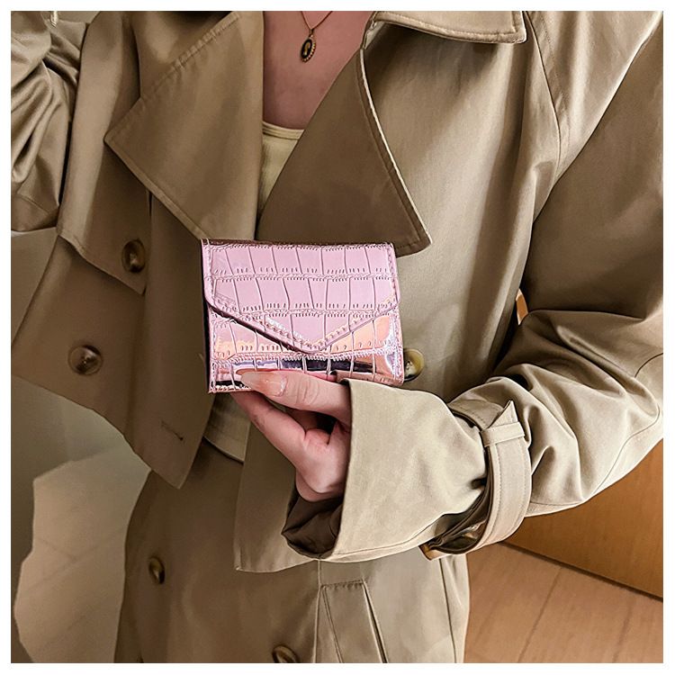 Fashion Stone Pattern Wallet Mini Multi-Card Short Clutch_voghion.com