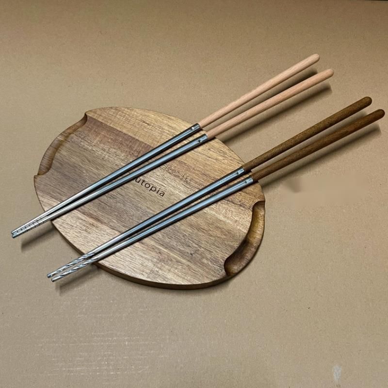 Walnut Long Oil-Frying High-Temperature Resistant High-Grade Paint No Wax Chicken Wing Wood Hot Pot Extended Fried Dough_voghion.com